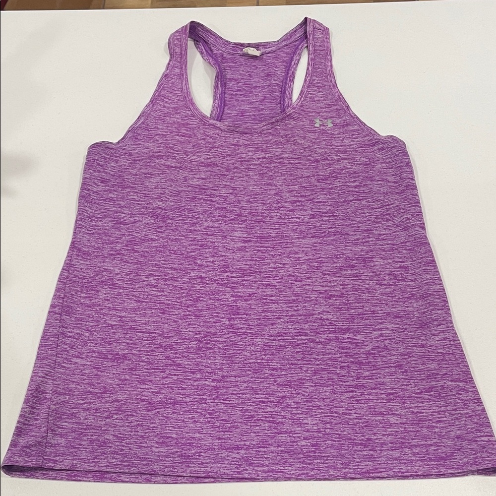 Women’s Under Armour purple heat gear tank top small